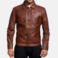 Inferno Brown Leather Jacket