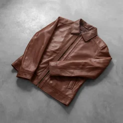 Inferno Brown Leather Jacket