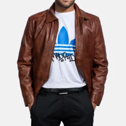 Inferno Brown Leather Jacket