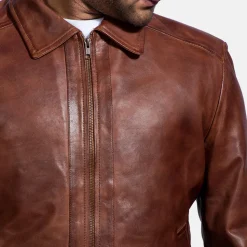 Inferno Brown Leather Jacket