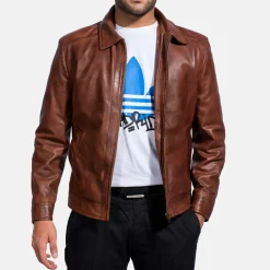 Inferno Brown Leather Jacket