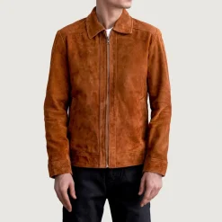Inferno Brown Suede Leather Jacket