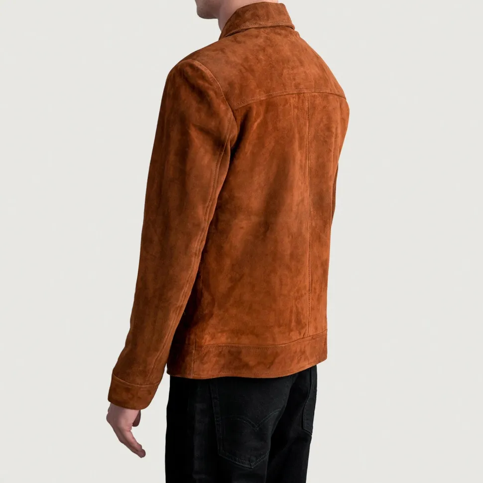 Inferno Brown Suede Leather Jacket
