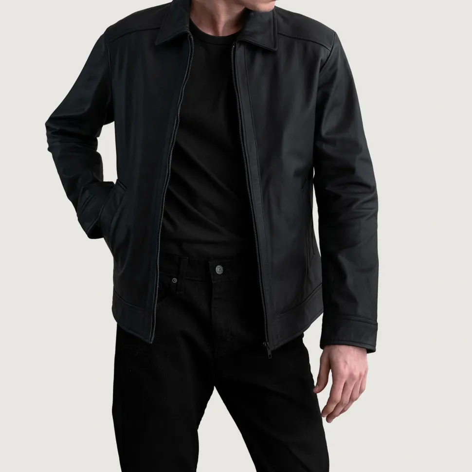 Inferno Matte Black Leather Jacket
