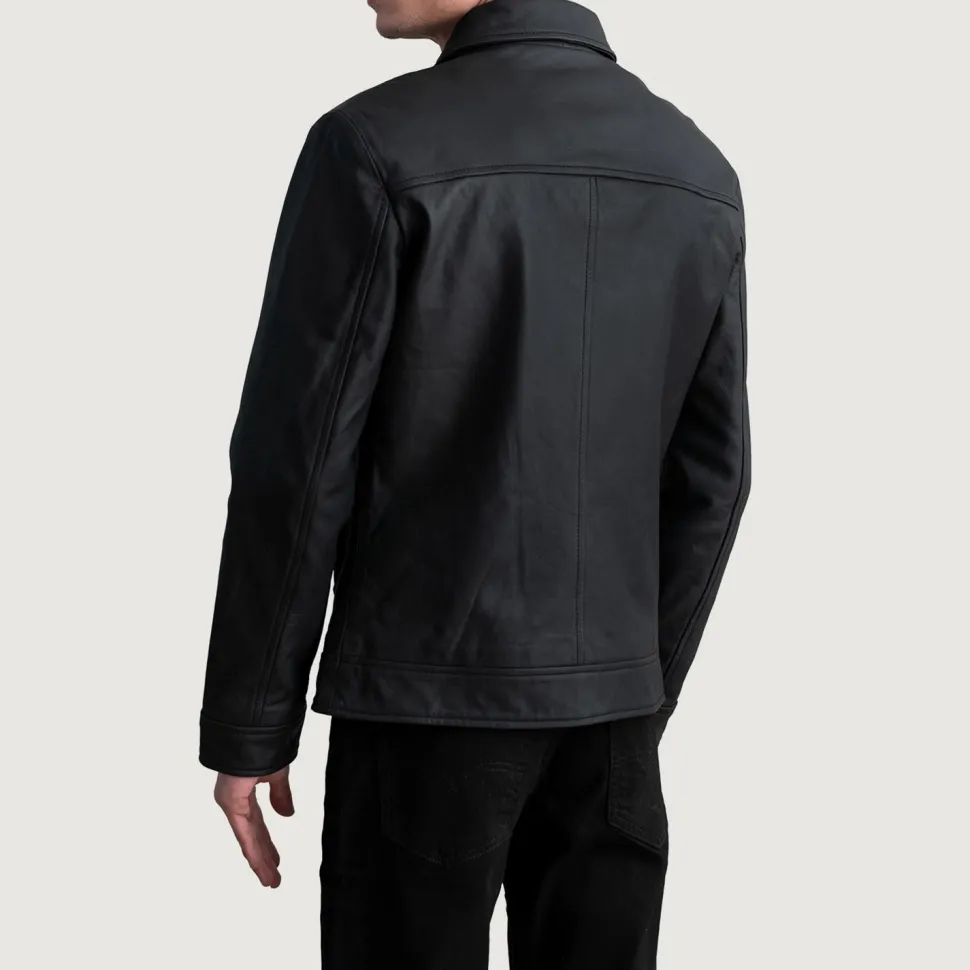 Inferno Matte Black Leather Jacket