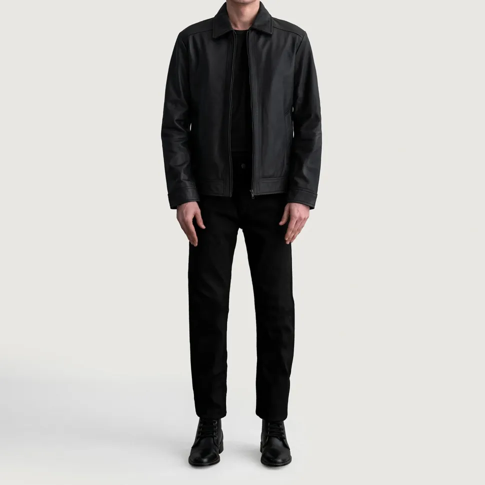 Inferno Matte Black Leather Jacket