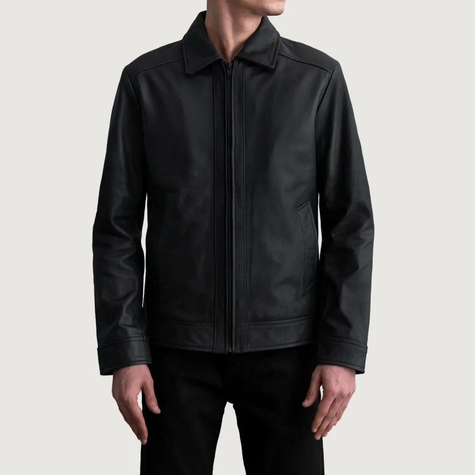 Inferno Matte Black Leather Jacket
