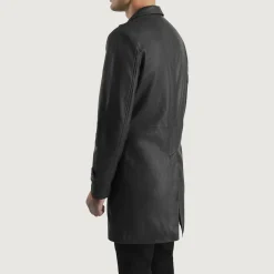 Infinity Black Leather Coat