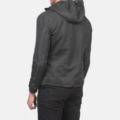 Jimmy Black Hooded Windbreaker Jacket