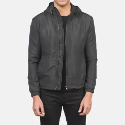 Jimmy Black Hooded Windbreaker Jacket