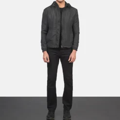 Jimmy Black Hooded Windbreaker Jacket