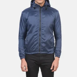 Jimmy Blue Hooded Windbreaker Jacket