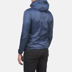 Jimmy Blue Hooded Windbreaker Jacket