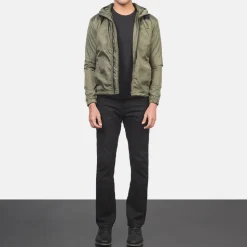 Jimmy Green Hooded Windbreaker Jacket