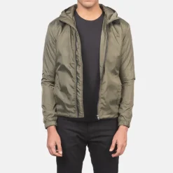 Jimmy Green Hooded Windbreaker Jacket