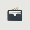 Karl Blue Leather Card Holder