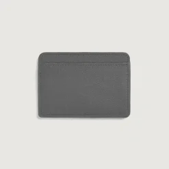 Karl Grey Leather Card Holder
