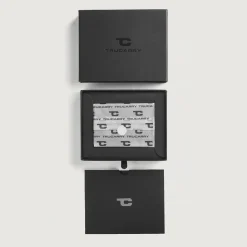 Karl Grey Leather Card Holder