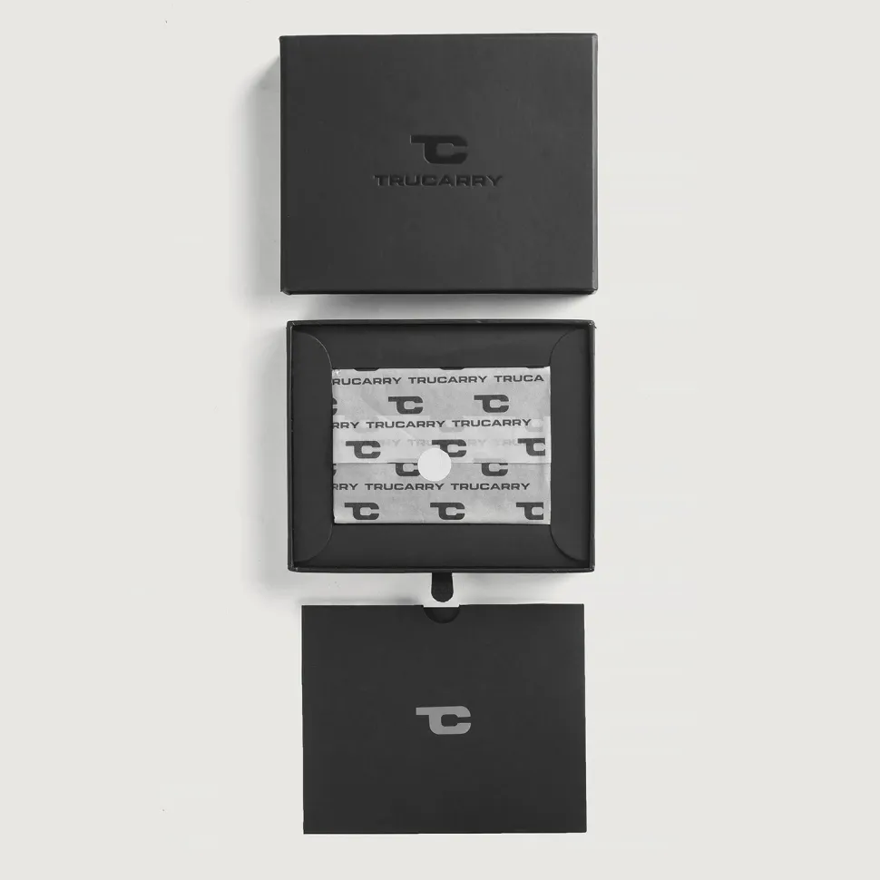 Karl Grey Leather Card Holder