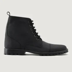 Knight Derby Black Matte Nubuck Leather Boots - TerraGrip