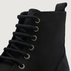 Knight Derby Black Nubuck Leather Boots