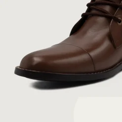 Knight Derby Brown Leather Boots