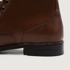 Knight Derby Brown Leather Boots