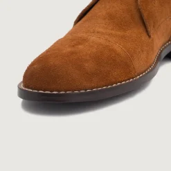 Knight Derby Brown Suede Leather Boots