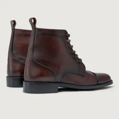 Knight Derby Burnished Brown Leather Boots - StudGuard