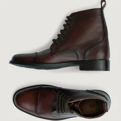 Knight Derby Burnished Brown Leather Boots - StudGuard