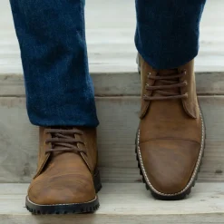 Knight Derby Burnt Copper Pullup Leather Boots - TerraGrip