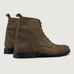 Knight Derby Burnt Copper Pullup Leather Boots - TerraGrip