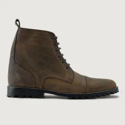 Knight Derby Burnt Copper Pullup Leather Boots - TerraGrip