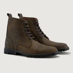 Knight Derby Burnt Copper Pullup Leather Boots - TerraGrip
