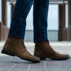 Knight Derby Burnt Copper Pullup Leather Boots - TerraGrip