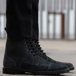 Knight Derby Grey Suede Leather Boots - TerraGrip