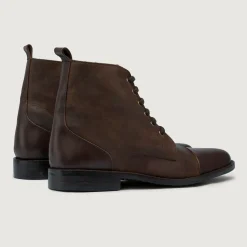 Knight Derby Hybrid Brown Leather Boots - StudGuard