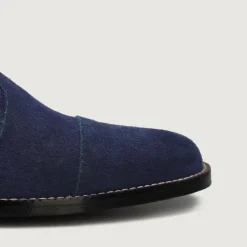 Knight Derby Midnight Blue Suede Leather Boots