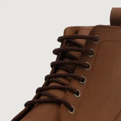 Knight Derby Oil Pull-up Brown Leather Boots