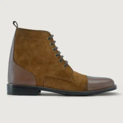 Knight Derby Tan & Brown Leather Boots - StudGuard