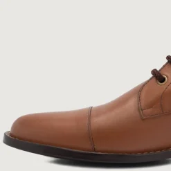 Knight Derby Tan Leather Boots