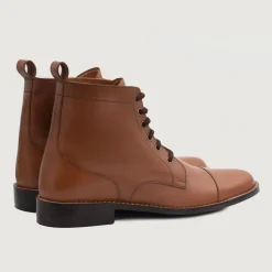 Knight Derby Tan Leather Boots