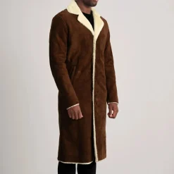Kolby Brown Suede Shearling Coat