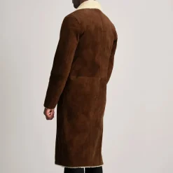 Kolby Brown Suede Shearling Coat