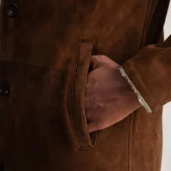 Kolby Brown Suede Shearling Coat