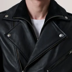Kole Black Leather Double Rider Jacket