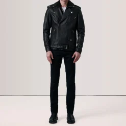 Kole Black Leather Double Rider Jacket