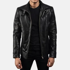 Legacy Black Leather Biker Jacket