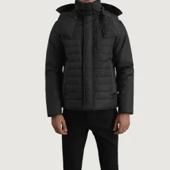 Malcolm Black Hooded Puffer Jacket