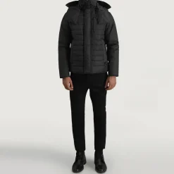 Malcolm Black Hooded Puffer Jacket